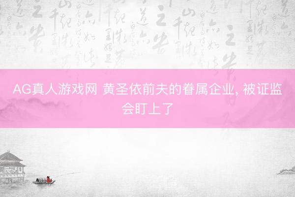 AG真人游戏网 黄圣依前夫的眷属企业， 被证监会盯上了