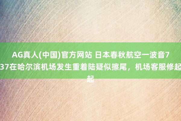AG真人(中国)官方网站 日本春秋航空一波音737在哈尔滨机场发生重着陆疑似擦尾,机场客服修起